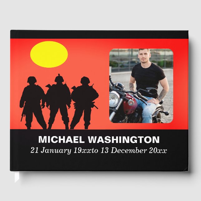 Soldats vétérans Célébration de la vie Livre d'or (Recto)