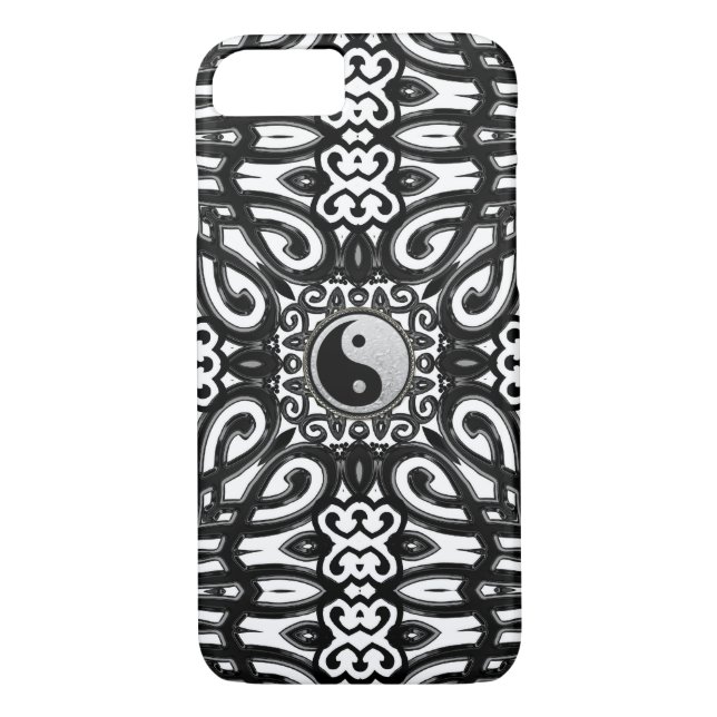 Solde noir blanc Yin Yang Décor iPhone 7 Coque (Dos)