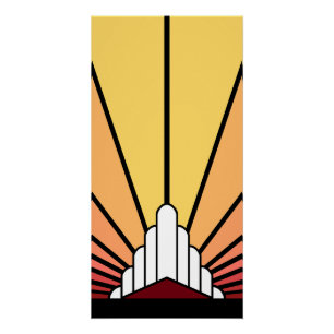 Soleil Art déco à l'aube