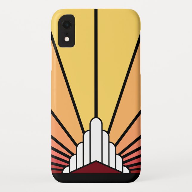 Soleil Art déco à l'aube iPhone / coque ipad (Dos)