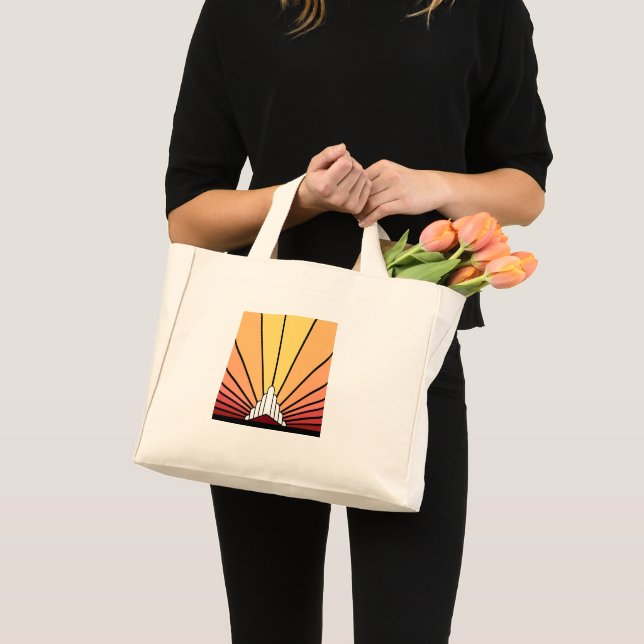 Soleil Art déco dans le Sac fourre-tout de l'aube (Devant (produit))