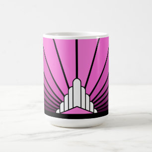 Soleil Art déco en Mug rose
