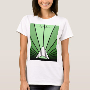Soleil Art déco en T-shirt vert