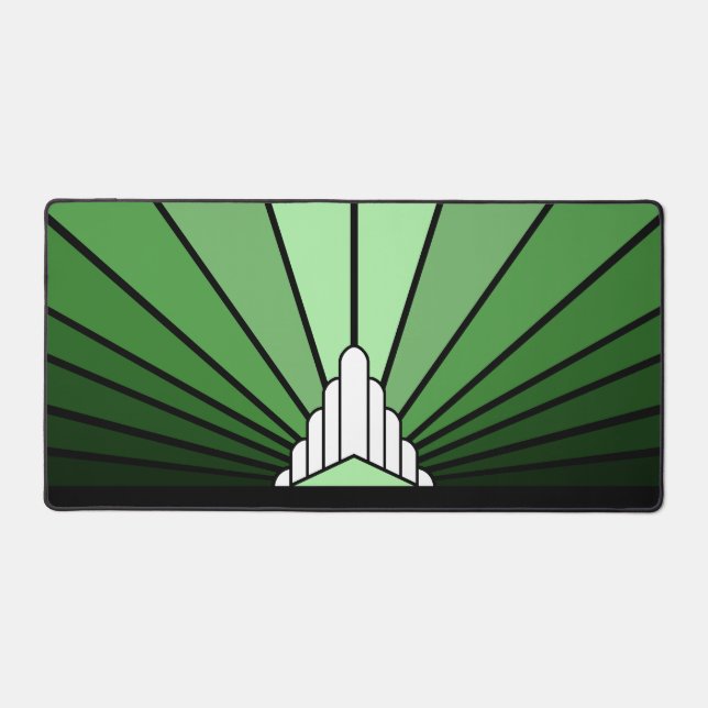 Soleil Art déco en vert (Recto)