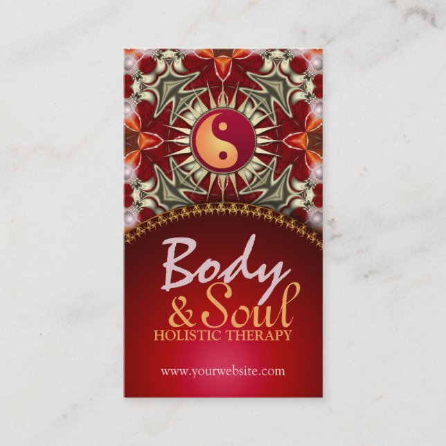 Soleil Balance New Age Reiki Yoga Cartes de visite (Devant)