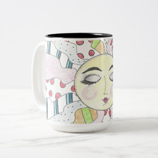 Soleil coloré et paisible - Tasse à café à deux to