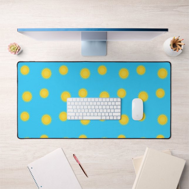 Soleil dans ciel bleu clair motif (Bureau 1)