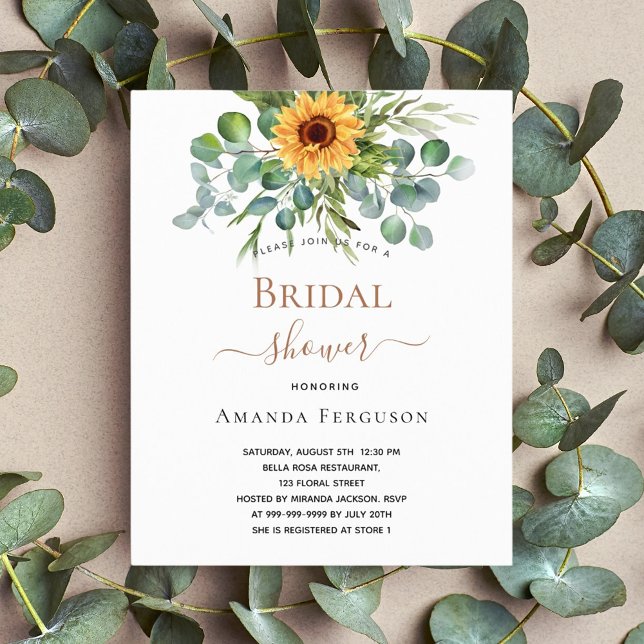 Soleil de douche nuptiale budget eucalyptus (Créateur téléchargé)