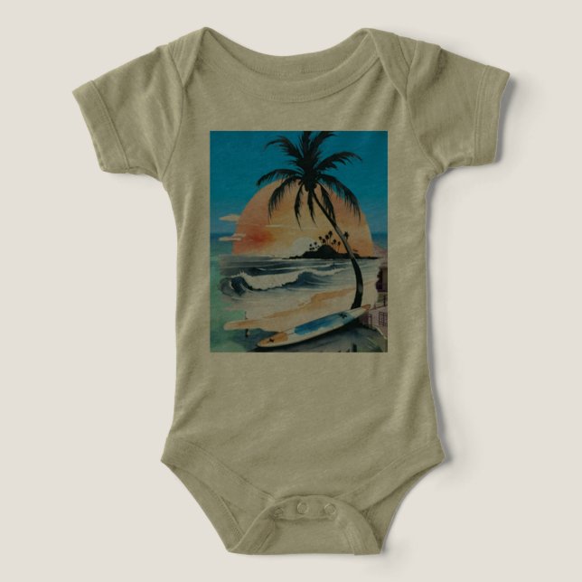 soleil de merBrillant & palmier sur la plage (Design Recto)