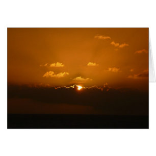 Soleil Derrière les nuages I Orange Sunset Photo