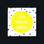 Soleil du bon matin | Impression de toile Pois<br><div class="desc">Impression en toile blanche avec motif à points noir et blanc et typographie manuscrite. D'autres couleurs et devis sont disponibles dans mon magasin.</div>