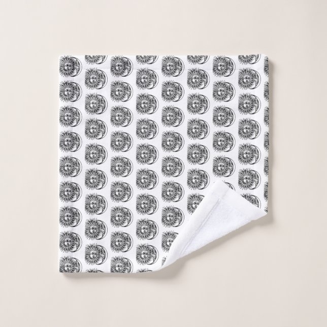 Soleil et lune médiévaux (Gant de toilette)