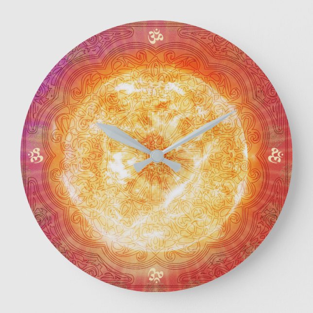 Soleil indien - Horloge murale (Recto)