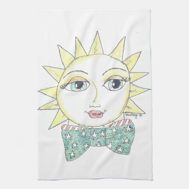 Soleil Jeu - Serviette de cuisine (Vertical)