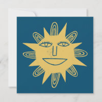 Soleil joyeux Sourire PERSONNALISER visage carte i