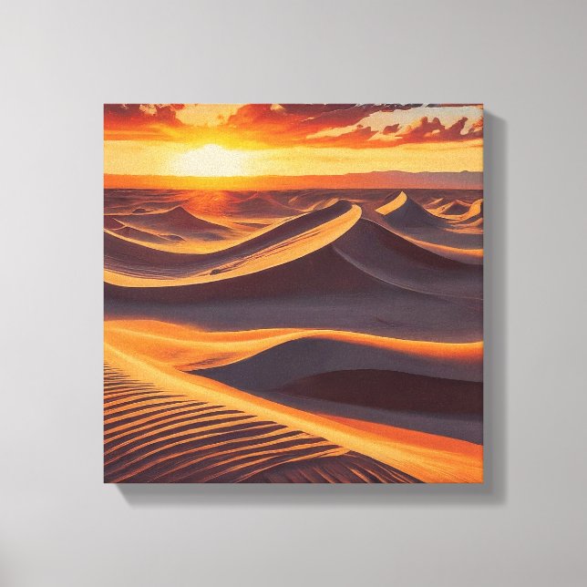 soleil rouge brillant dans l'affiche en toile de d (Recto)