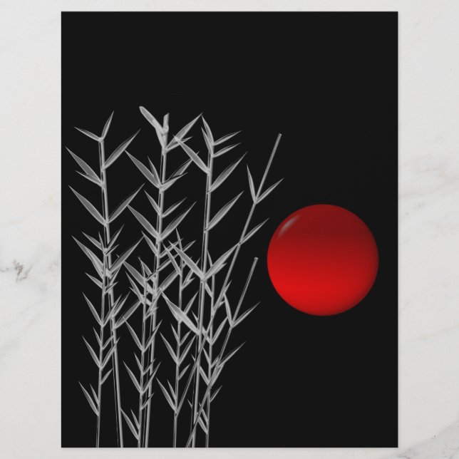 Soleil rouge noir blanc zen (Devant)
