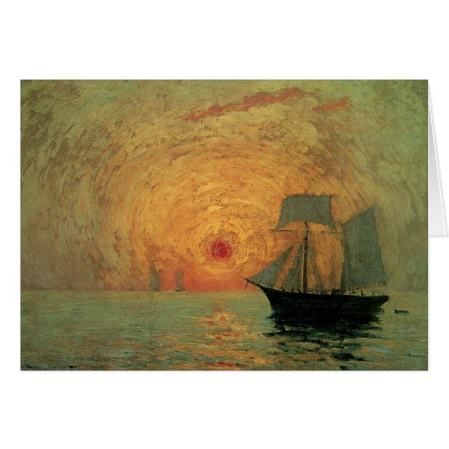 Soleil rouge par Maxime Maufra, impressionnisme Vi (Devant horizontal)