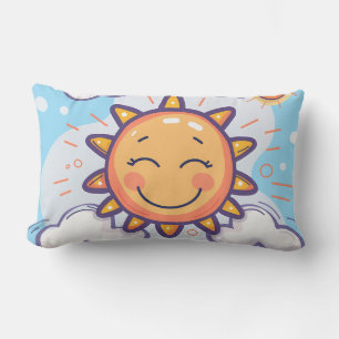 Soleil Sourires Jeter Oreiller - Éclairer N'Import