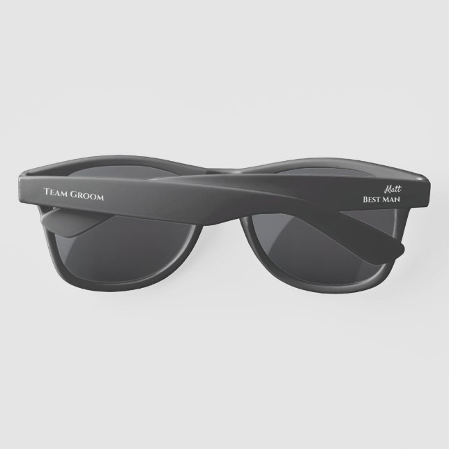 Soleil Team Groom Best Man Bachelor Party Lunettes de sol (Dos)