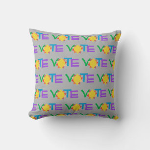 Soleil Vote / Fun GOTV Coussin Jeté