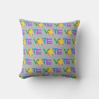 Soleil Vote / Fun GOTV Coussin Jeté