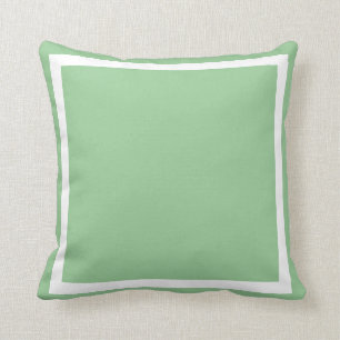solide milieu doux poudre bleu vert clair coussin