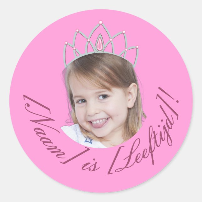 Solide Rose Princesse Photo Autocollant (Devant)