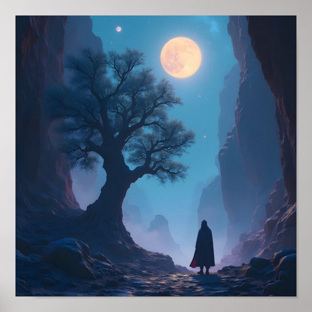 Solitude lunaire La Veillée du vagabond. Affiche (Devant)