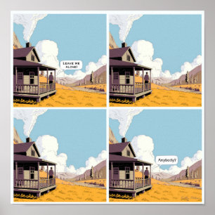 Solitude Poster de dessin de l'affiche de solitude