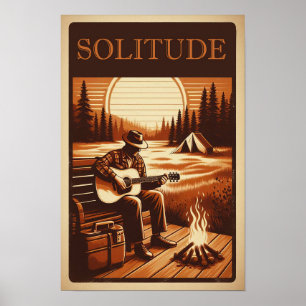 Solitude rustique dans une affiche sauvage de mont