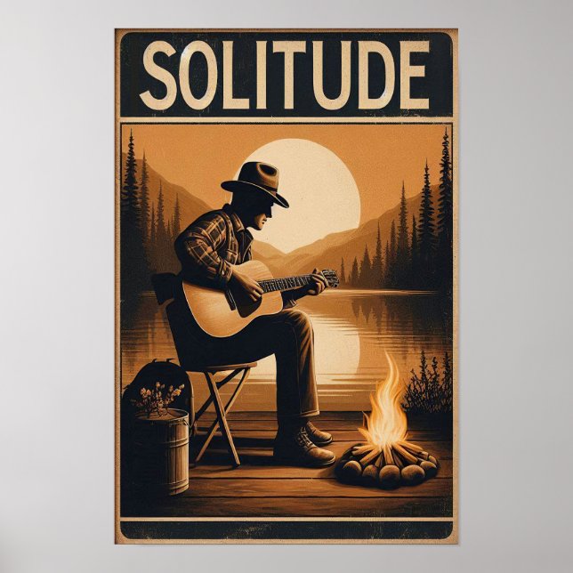 Solitude rustique dans une affiche sauvage de mont (Devant)