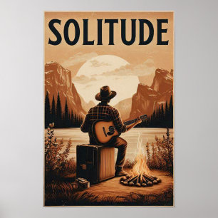 Solitude rustique dans une affiche sauvage de mont