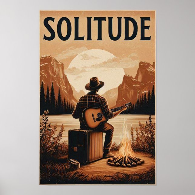 Solitude rustique dans une affiche sauvage de mont (Devant)