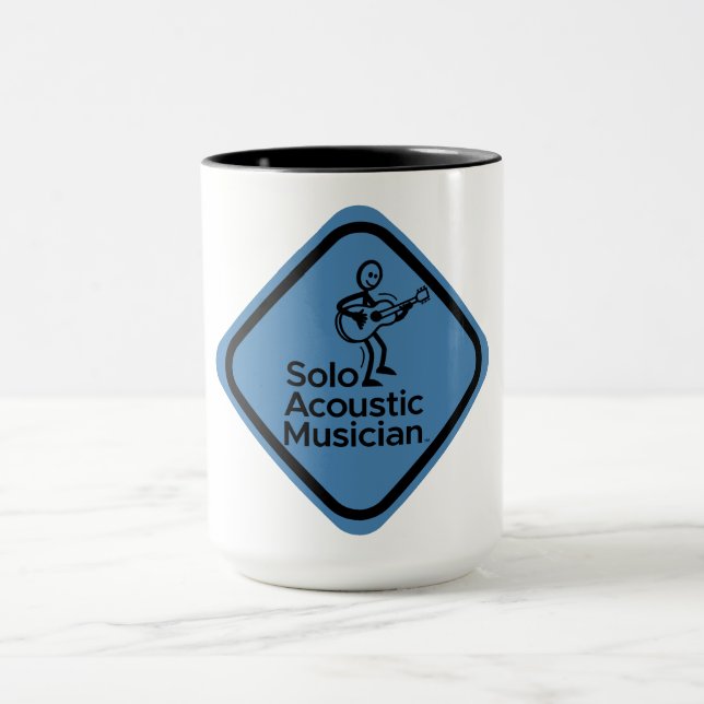 Solo Musicien Acoustique Mug Blue (Centre)