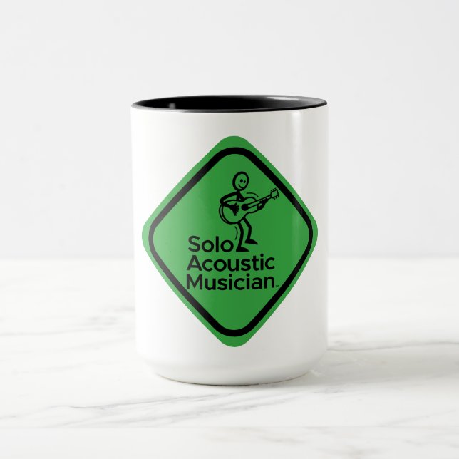 Solo Musicien Acoustique Mug Green (Centre)