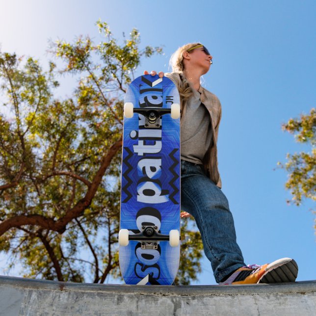  "Solo patina" patineta con monograma Skateboard (Extérieur 1)