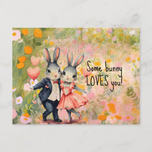 Some Bunny t'aime Monsieur et Madame Carte postale