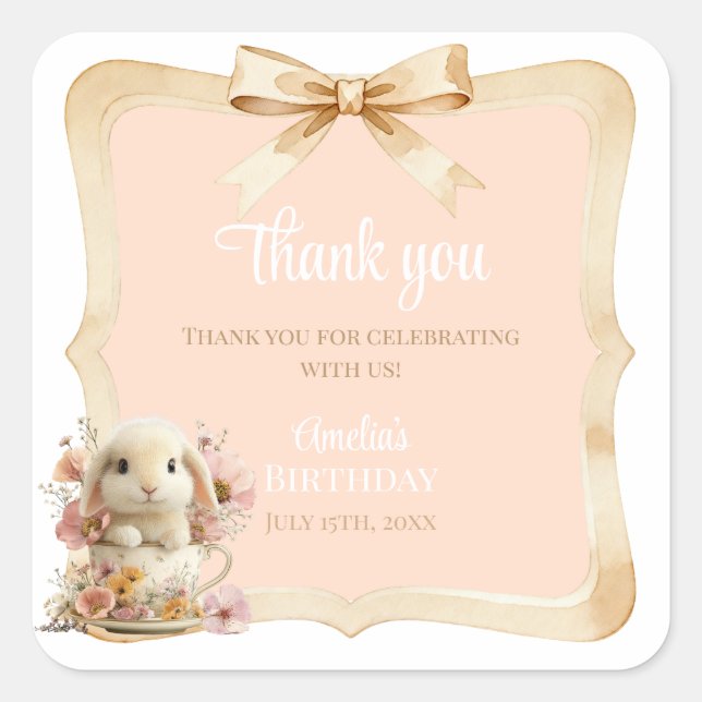 Somebunny is Turning One Favor Stickers (Devant)