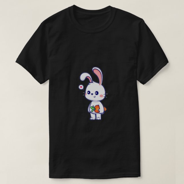 ''Somebunny Loves You'' Heart Carrot T-Shirt (Design devant)