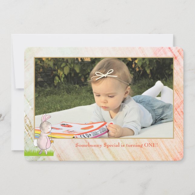 Somebunny Photo Invitation Anniversaire (Devant)