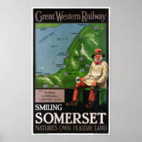 Somerset Poster vintage britannique 1940