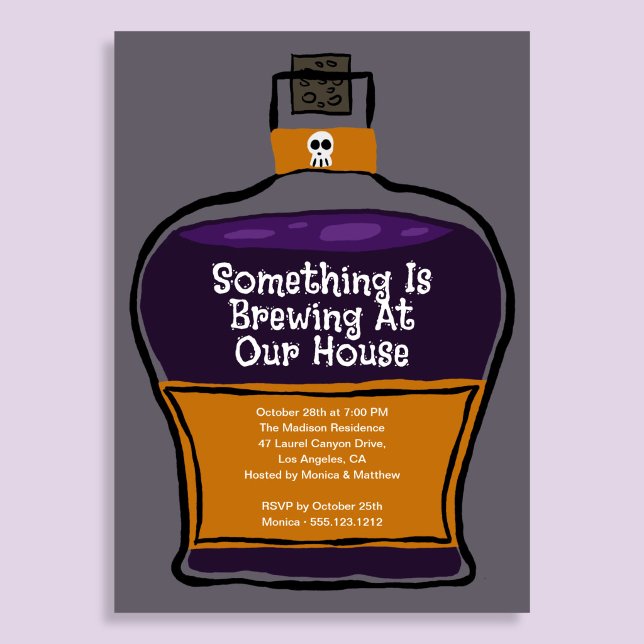 Something Is Brewing Halloween Party Invitation (Créateur téléchargé)