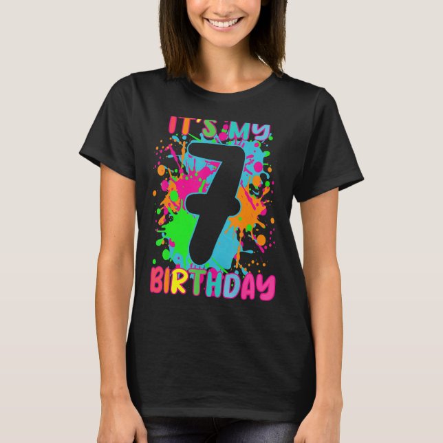 Son 7 Anniversaire T-shirt fille garçons 7 Ans (Devant)