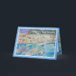 Son Anniversaire Personnalise le nom Carte de voil<br><div class="desc">Belle carte de voilier personnalisée parfaite pour son fils,  frère,  beau-frère.  Une carte tactile spéciale en temps d'isolement.</div>