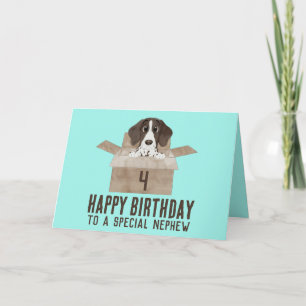 Son chiot dans la boîte Carte d'anniversaire