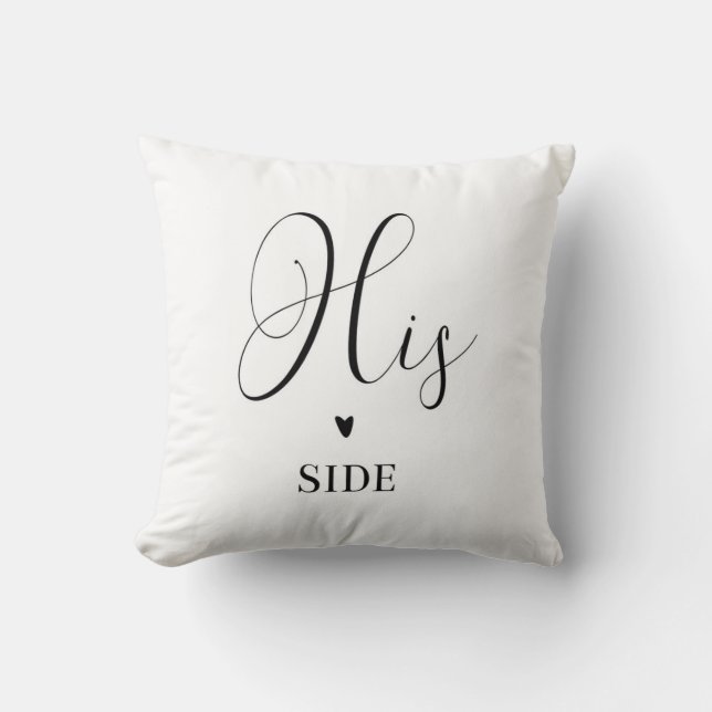 Son côté Coussin carré noir et blanc (Recto)