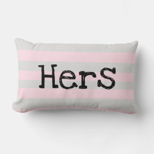 SON coussin pastel rose et gris