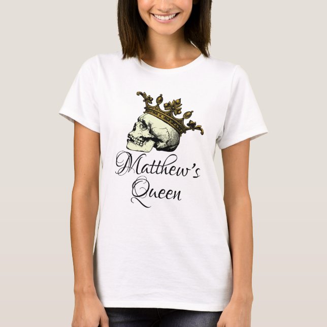 Son Crâne Reine avec T-shirt Couronne d'or (Devant)