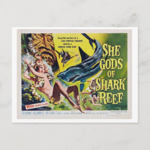 Son dieu requin reff film vintage carte postale 2